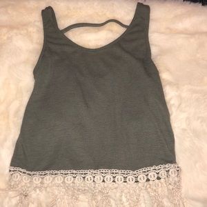 Green tank top